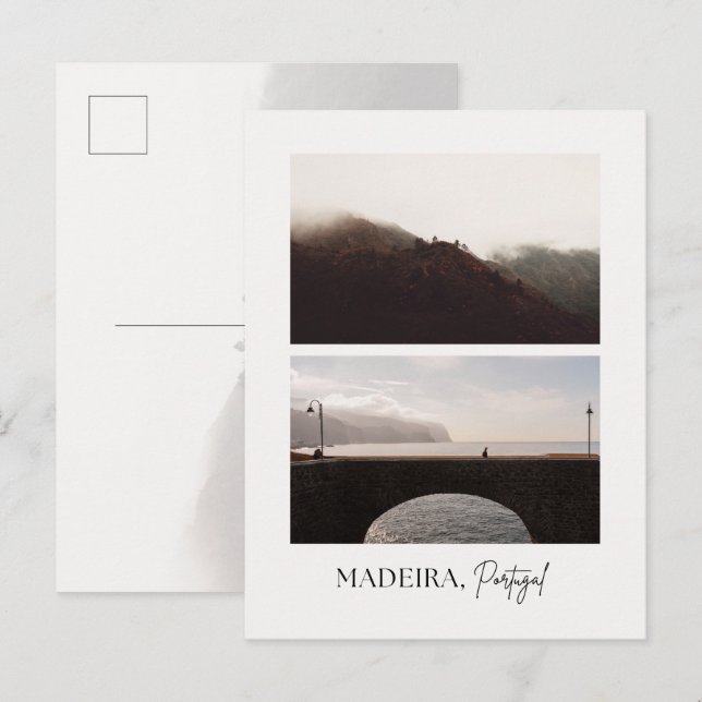 Madeira, Portugal aesthetic travel  Postkarte (Vorne/Hinten)