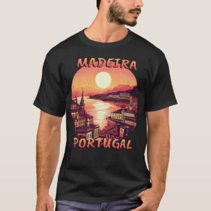 Madeira Portugal City Sunset Circle T-Shirt