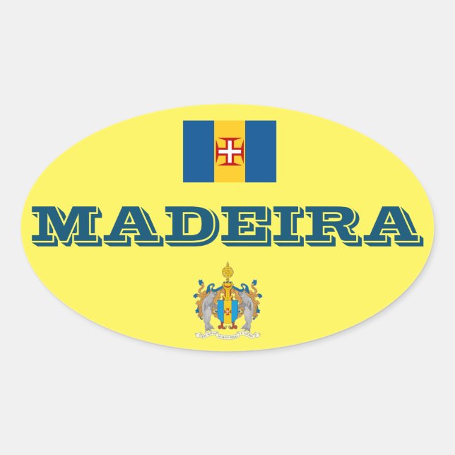 Madeira (Portugal) Ovaler Aufkleber (Vorderseite)