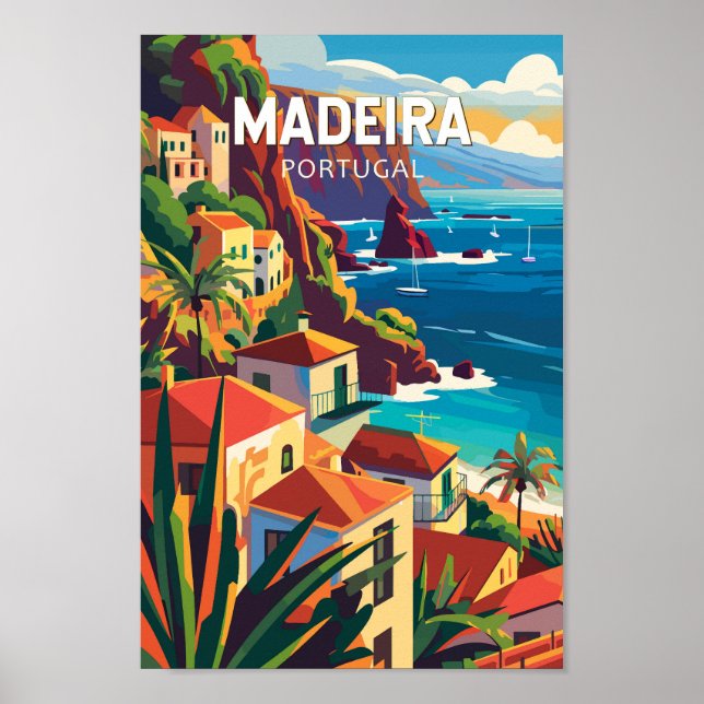 Madeira Portugal Reisen Art Vintag Poster (Vorne)
