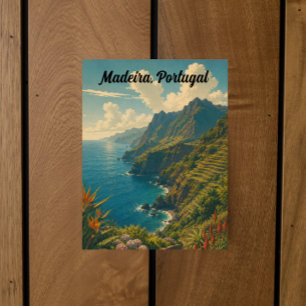 Madeira Portugal Retro-Reiseandenken Postkarte