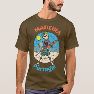 Madeira Portugal Skeleton Souvenir Erinnerung T-Shirt