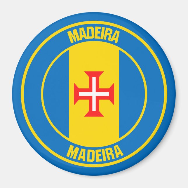 Madeira-RundEmblem Magnet (Vorne)