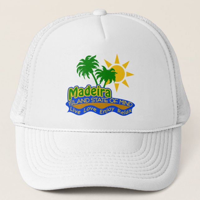 Madeira-Staat für den Mind-Hut - Farbe wählen Truckerkappe (Vorderseite)
