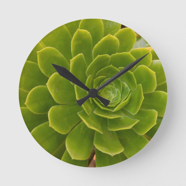 Madeira's Green Embrace Runde Wanduhr (Vorderseite)