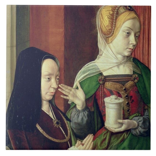 Madeleine vom Burgund stellte sich durch St Mary Fliese (Vorderseite)