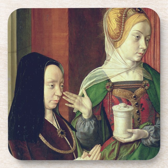 Madeleine vom Burgund stellte sich durch St Mary Getränkeuntersetzer (Vorderseite)