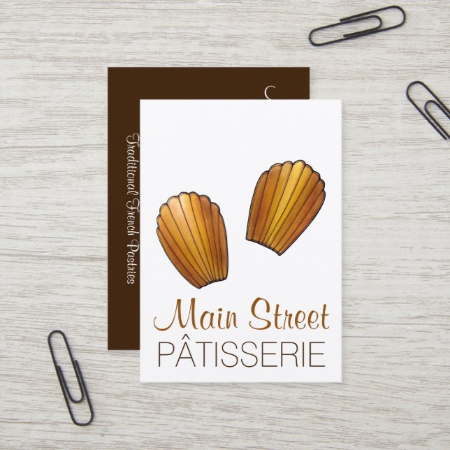 Madeleines Pâtisserie Cake Shop Visitenkarte (Vorderseite/Rückseite Beispiel)