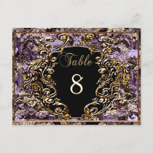 Madelina Plume Viktorianische Tischnummer Card