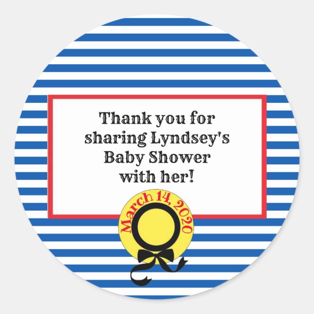 Madeline Inspirierte Babydusche Runder Aufkleber (Vorderseite)