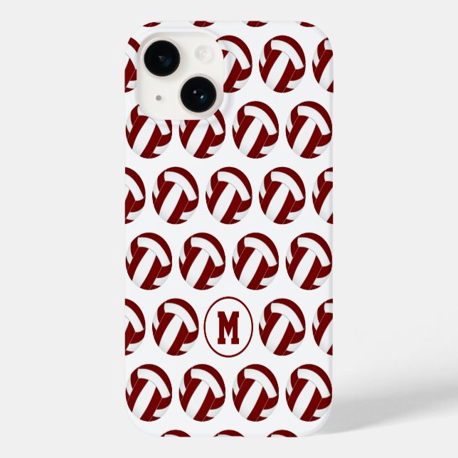 Mädels, weißes Volleyballmuster Case-Mate iPhone 14 Hülle (Rückseite)