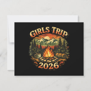 Mädelsreise 2026 Camping-Abenteuer Save The Date