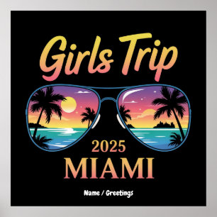 Mädelsreise Miami 2025 unvergessliches Frauenwoche Poster