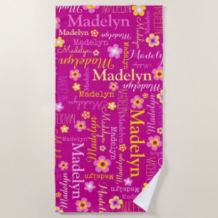 Madelyn fleurit la serviette de plage nommée