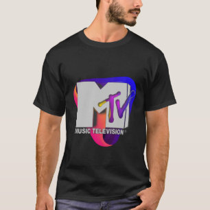Mademark x MTV - Retro MTV Logo 80er Chrome Effekt T-Shirt