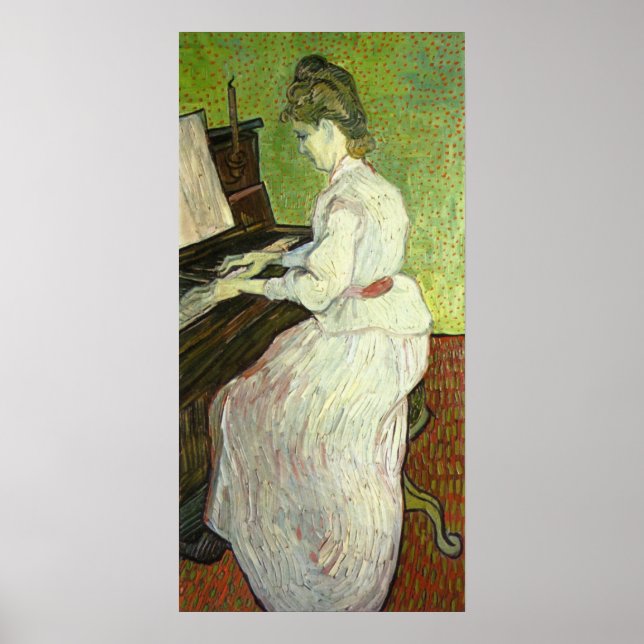 Mademoiselle Gachet am Piano von van Gogh Poster (Vorne)