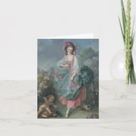 Mademoiselle Guimard als Terpsichore Dankeskarte