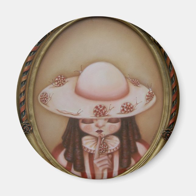 Mademoisielle Escargot - aimant (Devant)
