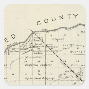 Madera County, Kalifornien 2 Quadratischer Aufkleber