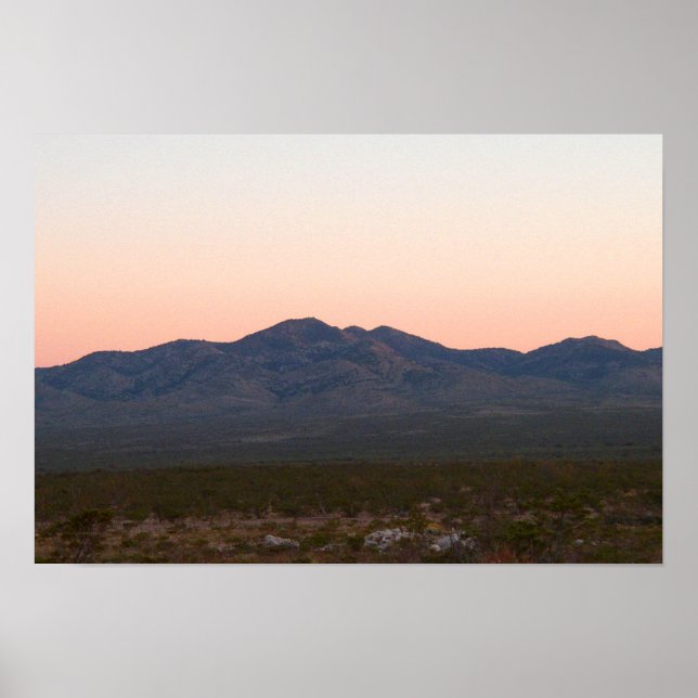 Madera Mountain at dusk, Texas Poster (Vorne)