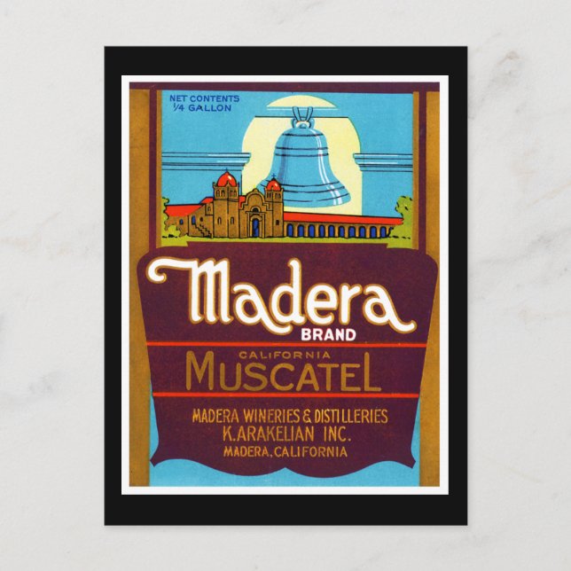 Madera Muscatel Postkarte (Vorderseite)