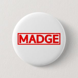 Madge Briefmarke Button