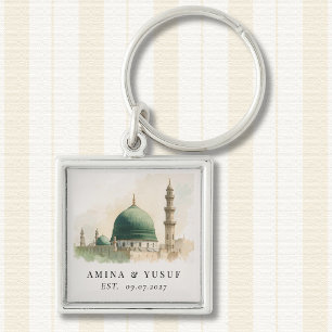Madinah Andenken Masjid Nabawi Paarnamen Schlüsselanhänger