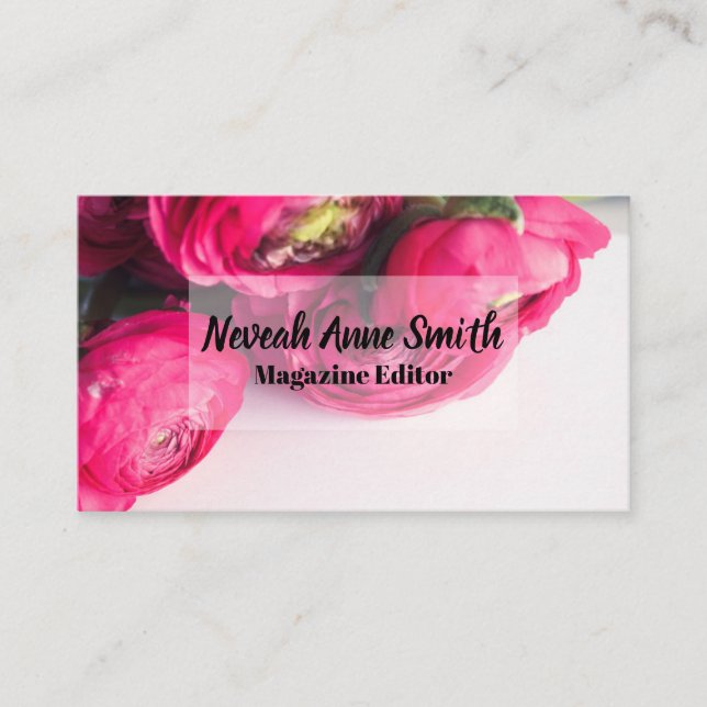 Madison Beruflich Floral Business Card Visitenkarte (Vorderseite)