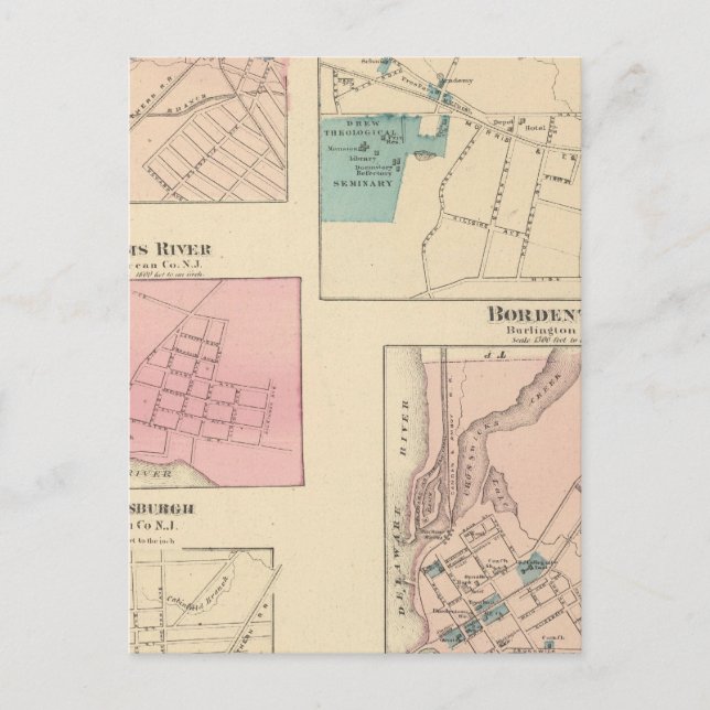 Madison, Bordentown, NJ Postkarte (Vorderseite)