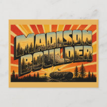 Madison Boulder NH Vintage Reise Kunst