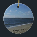 Madison CT Connecticut Hammonasset Beach Keramikornament<br><div class="desc">Foto am Strand von Hammonasset in Madison,  Connecticut</div>