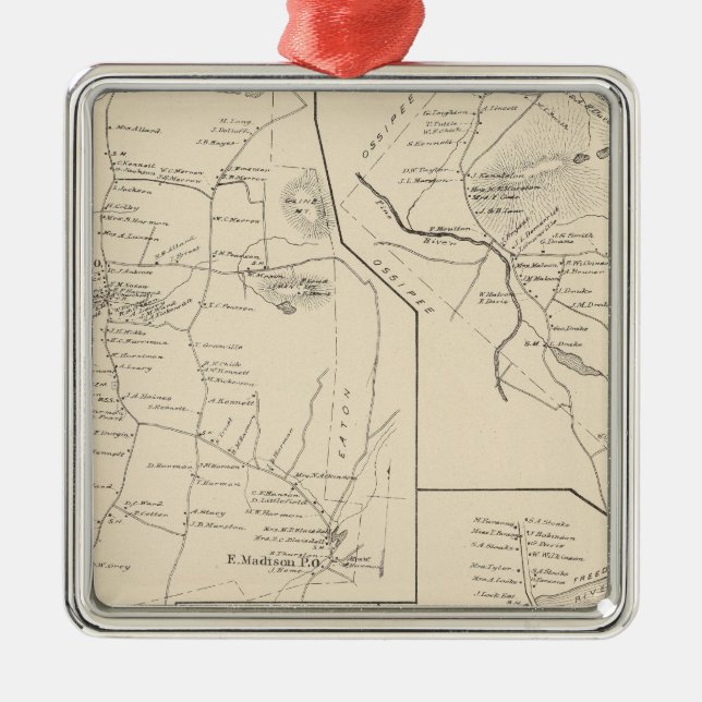 Madison, Effingham Silbernes Ornament (Vorne)