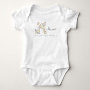 Madison girls M name bedeutet personalisierte Bekl Baby Strampler