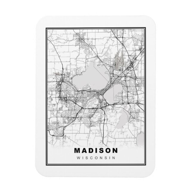 Madison Karte Magnet (Vertikal)