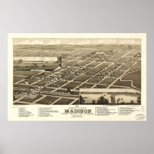 Madison Lake County South Dakota (1883) Poster