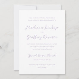 Madison Lilac Elegant Wedding Einladung