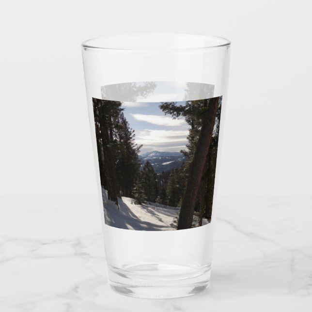 Madison Mountains im Winter in Montana Glas (Vorderseite)
