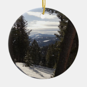 Madison Mountains im Winter in Montana Keramikornament