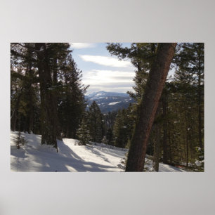 Madison Mountains im Winter in Montana Poster