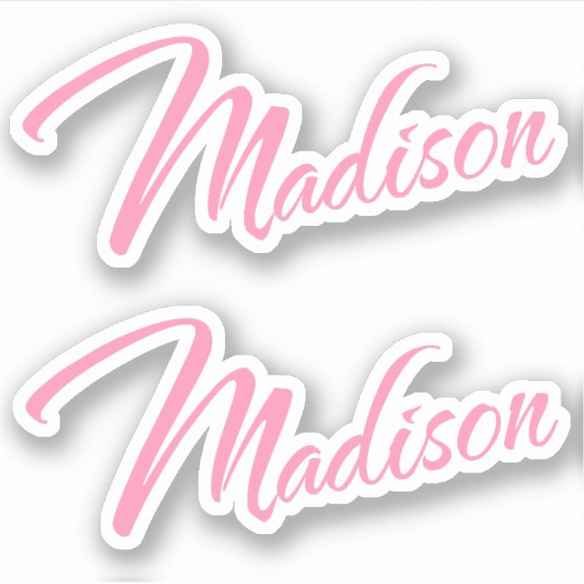 Madison name x2 aufkleber (Vorderseite)