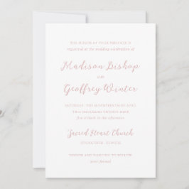 Madison Pink Elegant Wedding Einladung