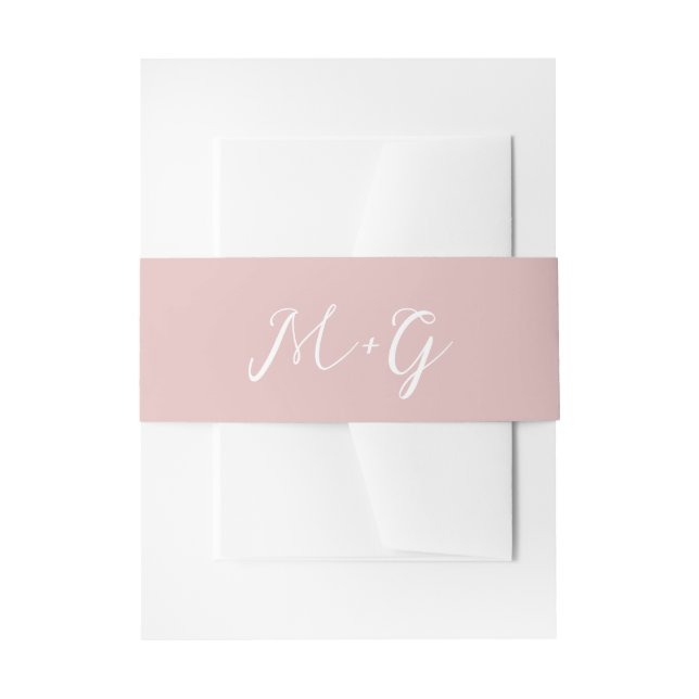 Madison Pink Elegant Wedding Einladungsbanderole (Vorderseite Beispiel)