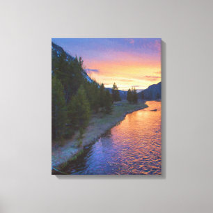 Madison River Sonnenuntergang Leinwanddruck