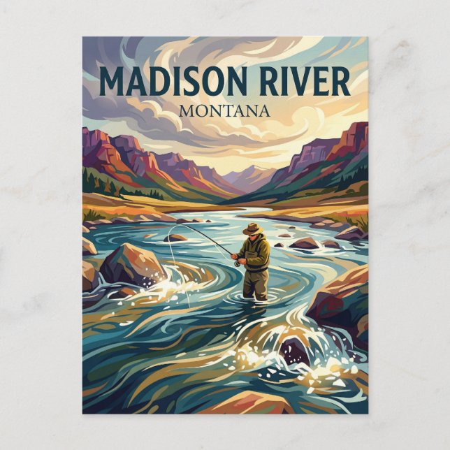 Madison River USA Postkarte (Vorderseite)