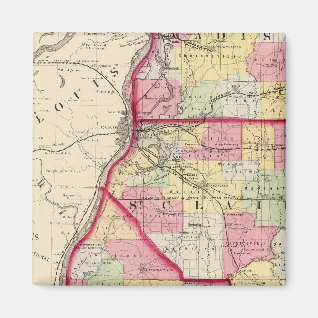 Madison, St Clair, Monroe Landkreises Magnet (Vorne)