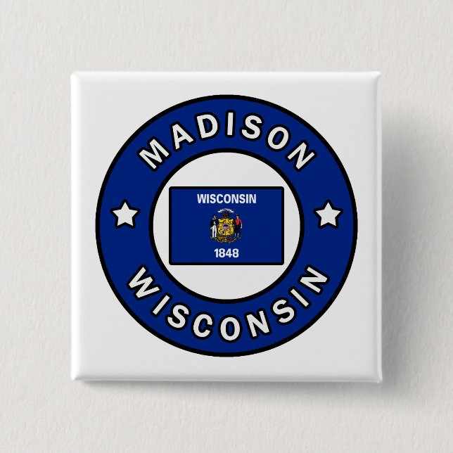 Madison Wisconsin Button (Vorderseite)
