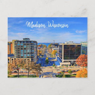 Madison, Wisconsin Carte postale Sky View