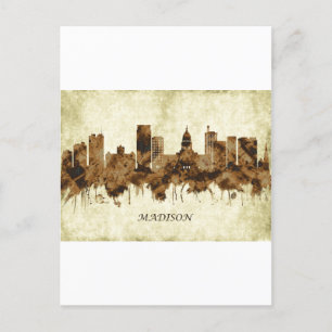 Madison Wisconsin Cityscape Feiertagspostkarte