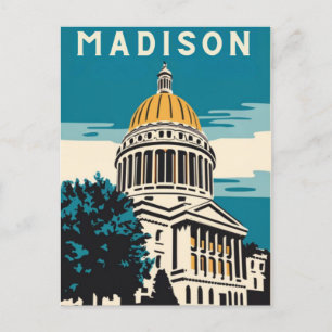 Madison, Wisconsin das Capitol Vintage Postkarte