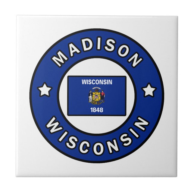 Madison Wisconsin Fliese (Vorderseite)
